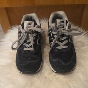 New Balance Kids' Gray and Black Sneakers